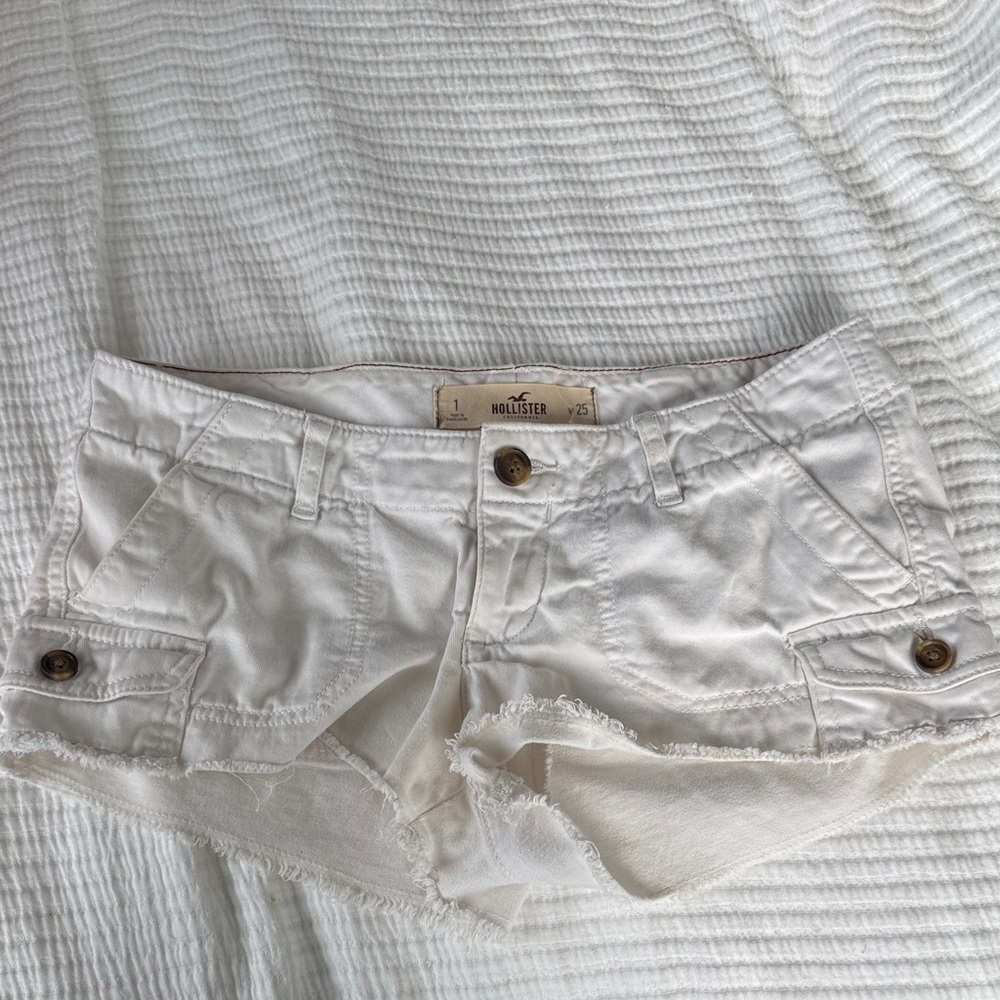 Hollister Women's White Jean Shorts